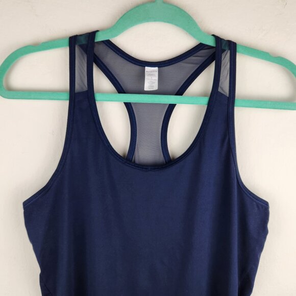 Athleta Navy Blue Mesh Chi Seamless Athletic Tank Top sz S - Picture 4 of 8
